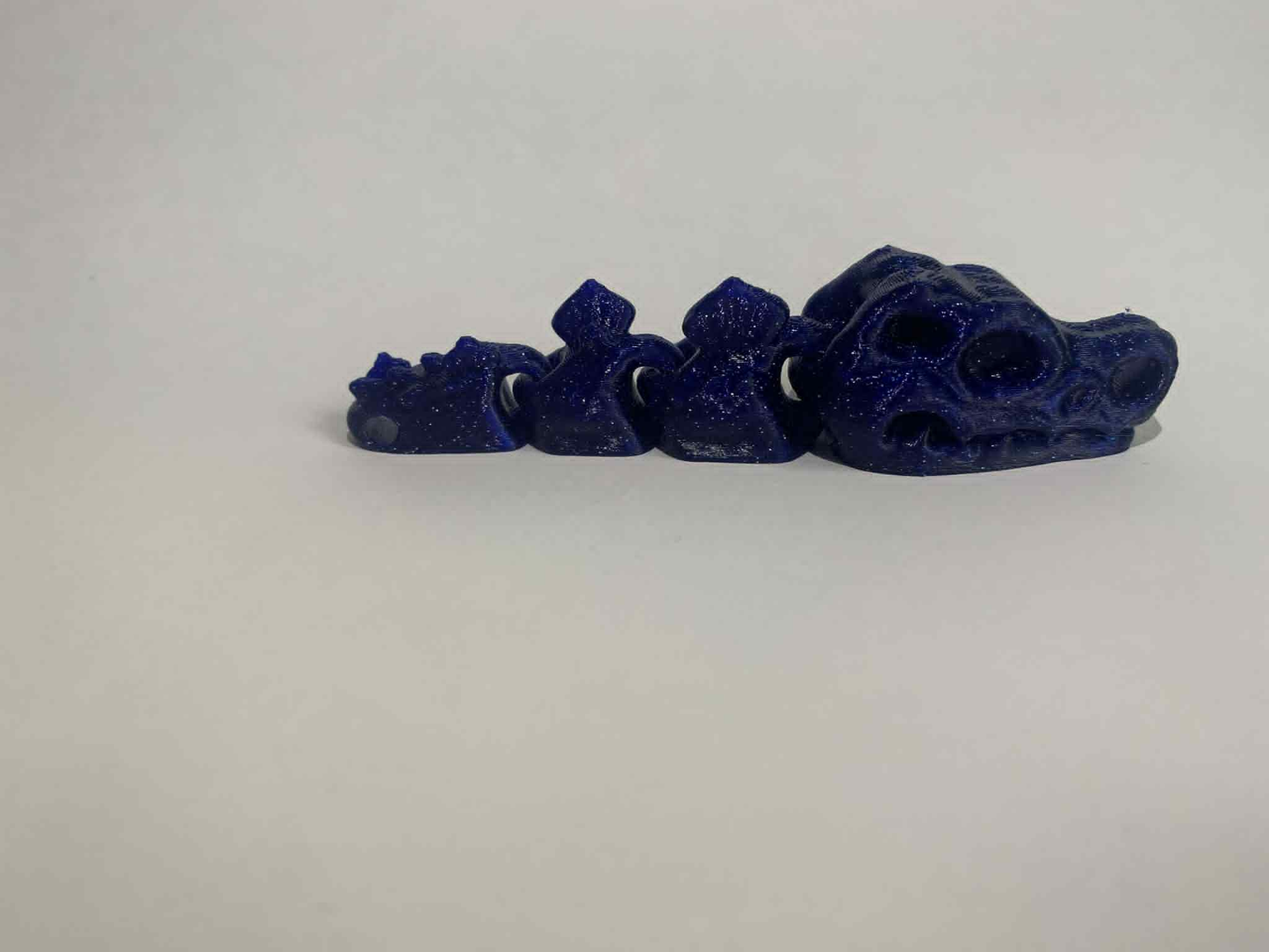 Flexi czaszka dinozaura kosmiczny granat